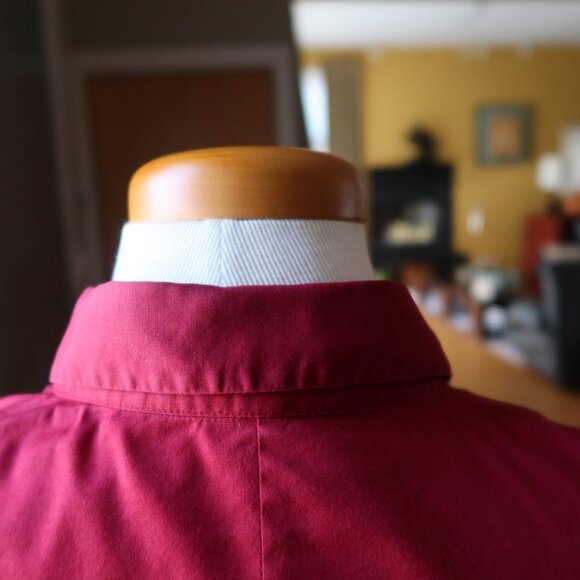 Hugo Boss button front long sleeve red blouse size 34 cotton blend womens - Picture 6 of 14